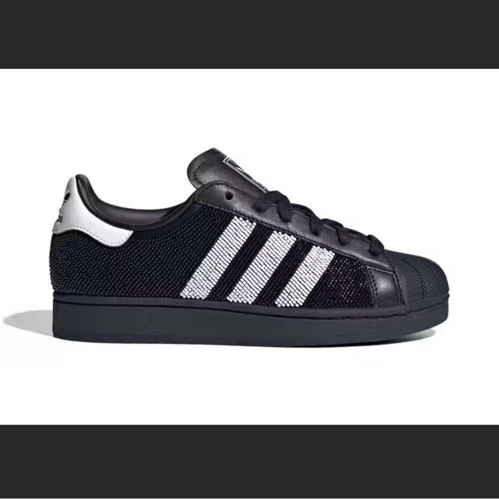 adidas Black & White Classic Limited Edition Beaded Sneakers - Picture 7 of 14